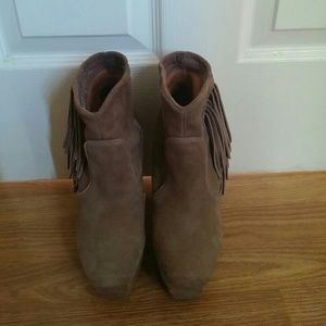 Jeffrey Campbell Taupe Suede Boots